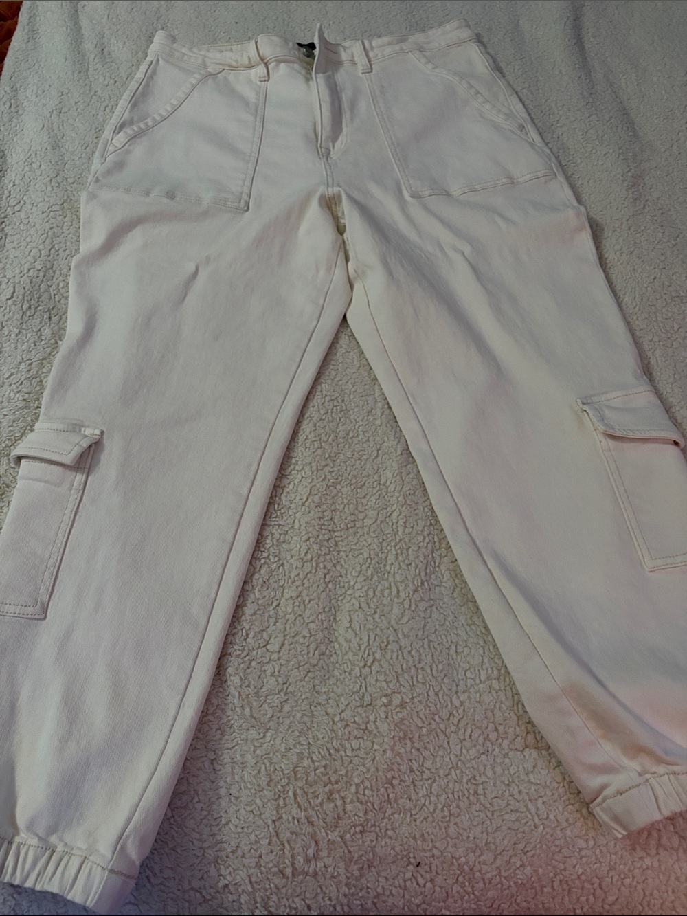 Sanctuary Cream Cargo Jogger Pants